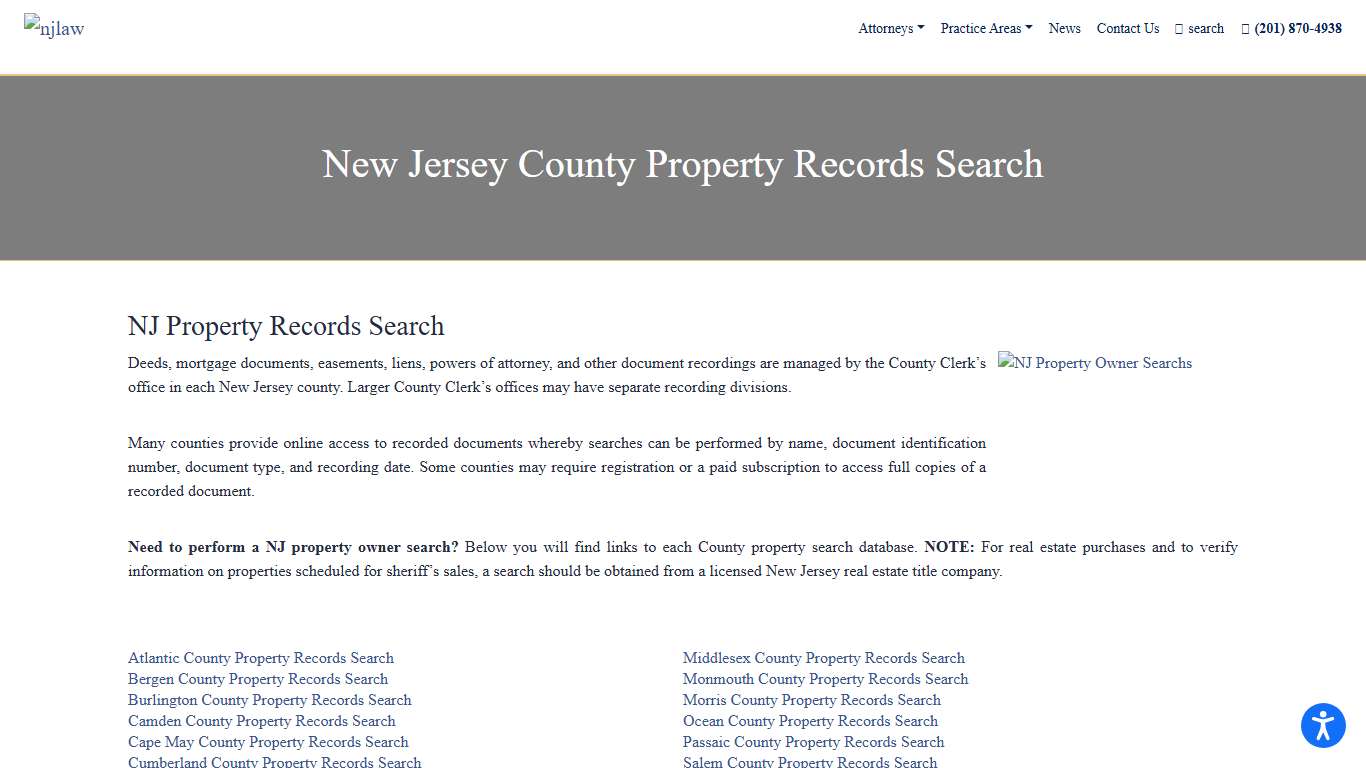 NJ PROPERTY OWNER SEARCH | COUNTY PROPERTY SEARCH NEW JERSEY